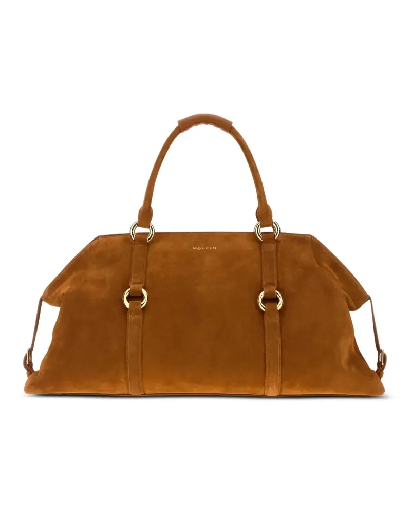 Alexander McQueen Maxi Farringdon Tote Bag aus Wildleder - Braun Braun