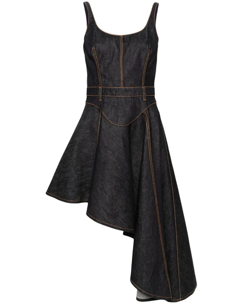 Alexander McQueen Asymmetrisches Kleid - Blau Blau