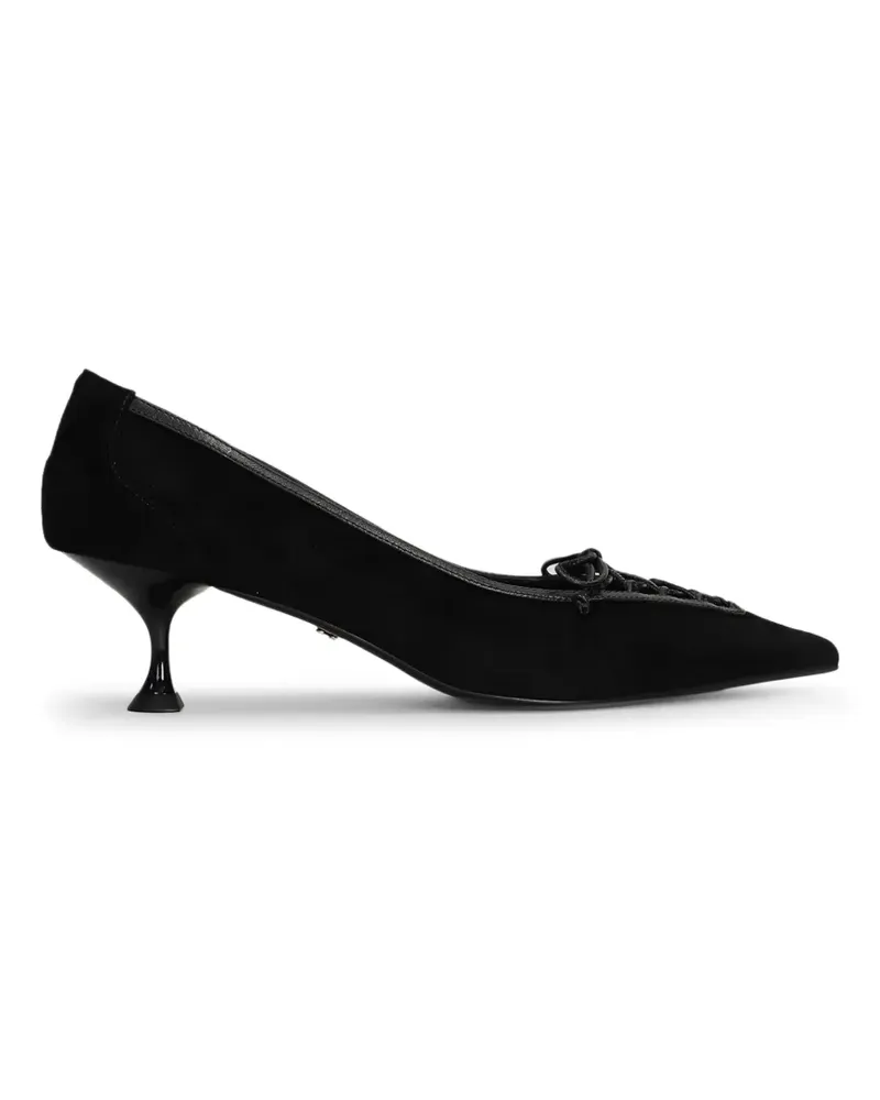 Lola Cruz Daniela lace-up pointed-toe pumps - Schwarz Schwarz