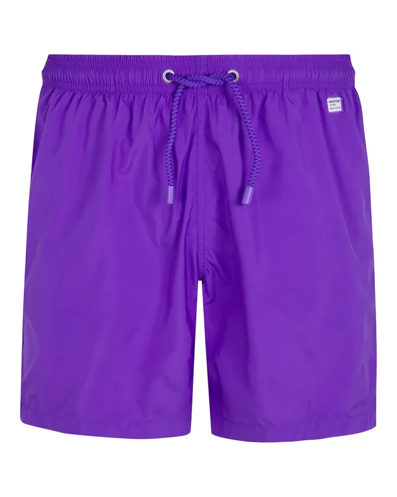 MC2 Saint Barth x Pantone Lighting logo-patch drawstring swim shorts - Violett Violett