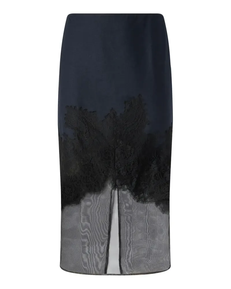 Pinko x Bardazzi Botticino Midirock mit Spitzenbesatz - Blau Blau