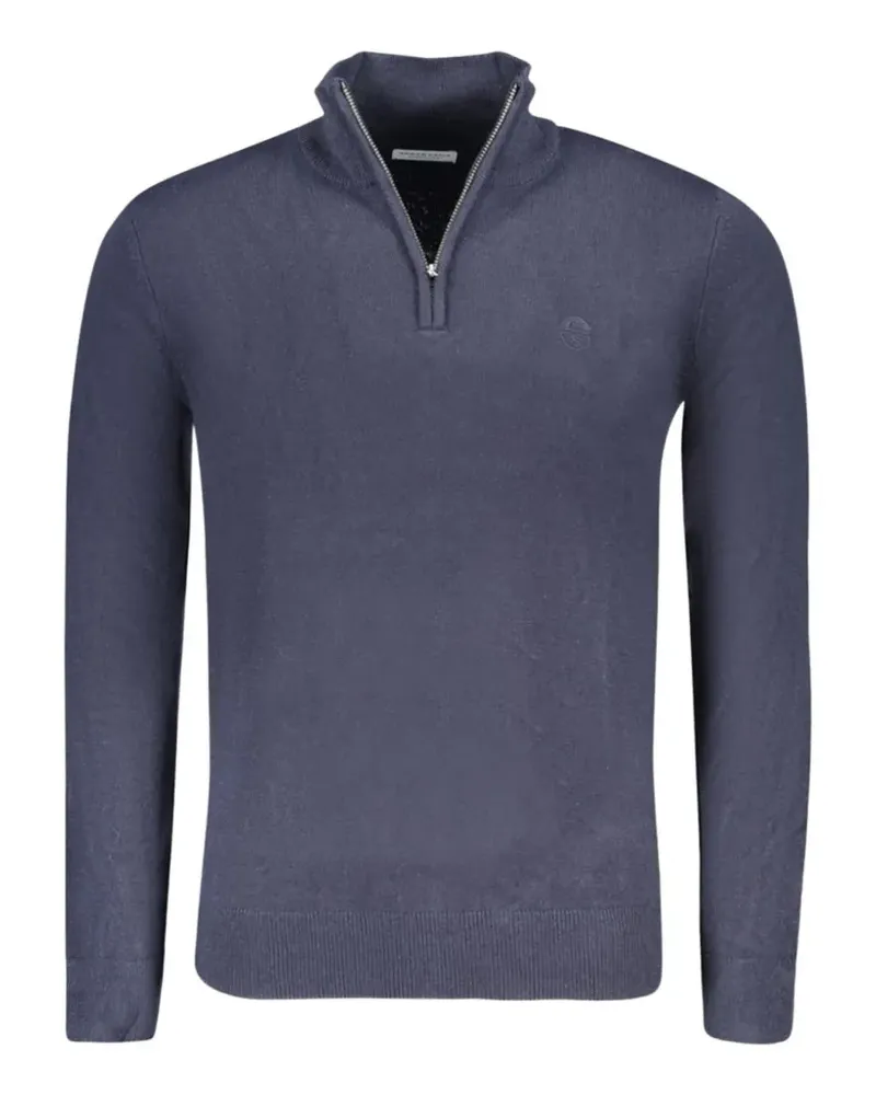 North Sails quarter-zip stand-up collar sweater - Blau Blau