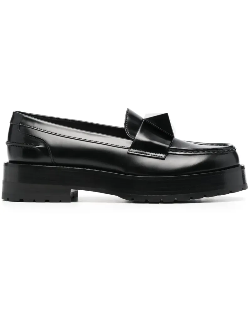 Valentino Garavani Rockstud Loafer mit Plateau - Schwarz Schwarz
