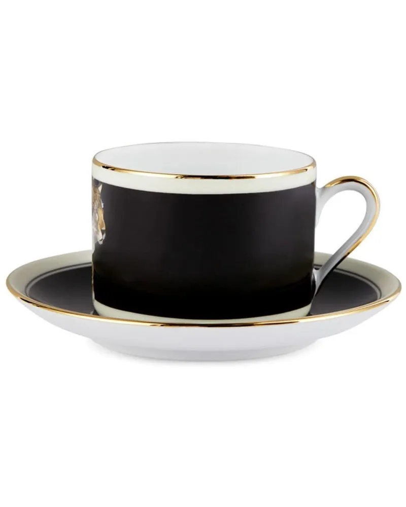 Dolce & Gabbana Teeservice mit Tigermotiv - Schwarz Schwarz