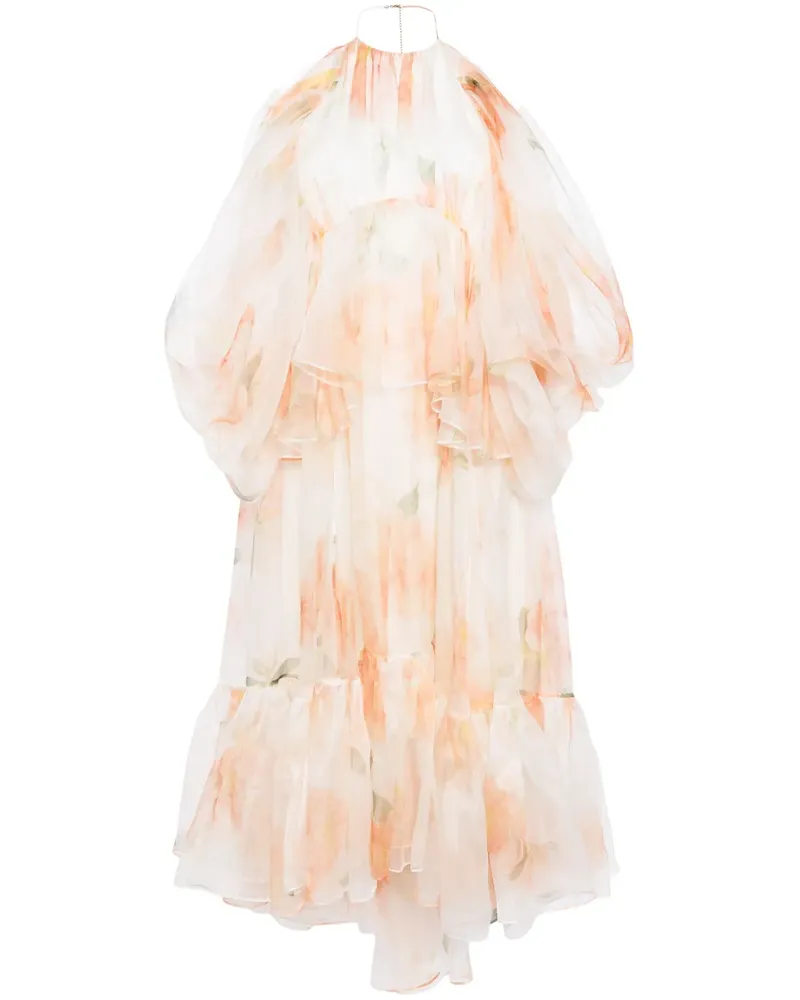 Zimmermann Natura Organza-Midikleid - Nude Nude