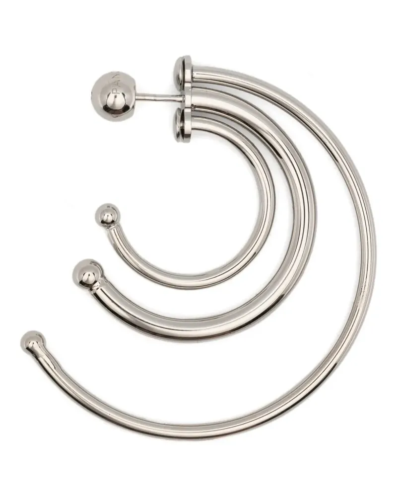 PANCONESI Pierced Solar Creolen - Silber Silber