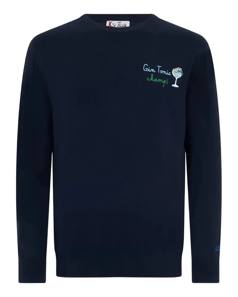 MC2 Saint Barth Heron Pullover mit Stickerei - Blau Blau