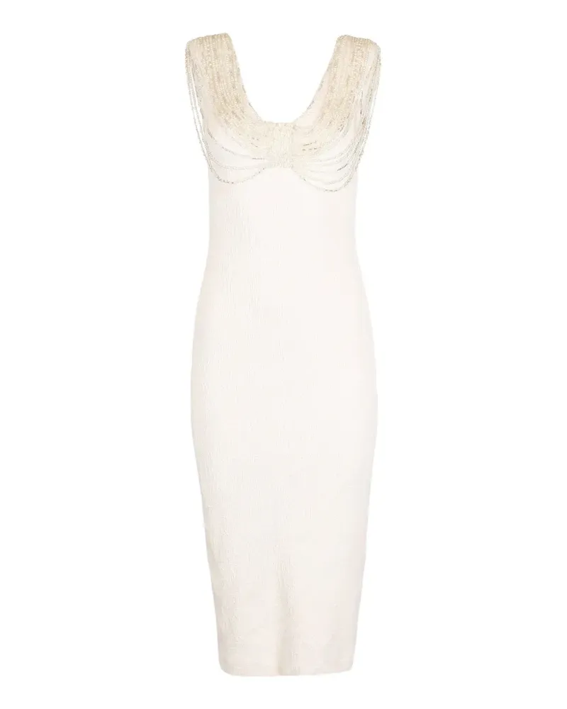 Pat Bo Isadora Midikleid - Weiß Weiß