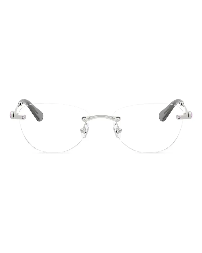 Swarovski Brille mit ovalem Gestell - Silber Silber