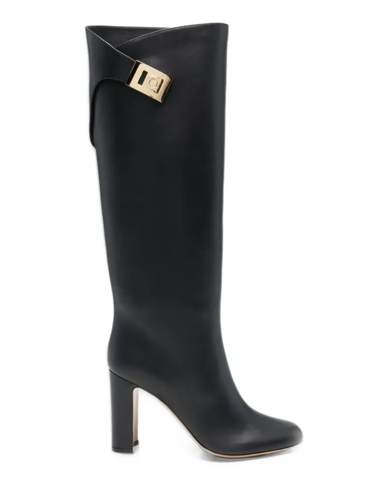 Ferragamo Elli buckled knee-high boots - Schwarz Schwarz