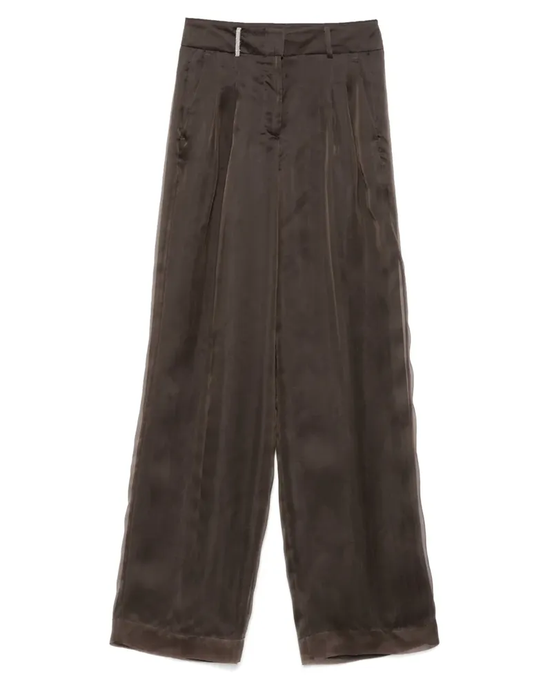 Peserico Hose mit Faltendetail - Braun Braun
