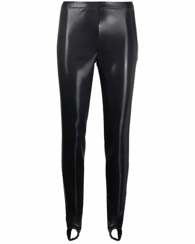 Dsquared2 Leggings in Lederoptik - Schwarz Schwarz