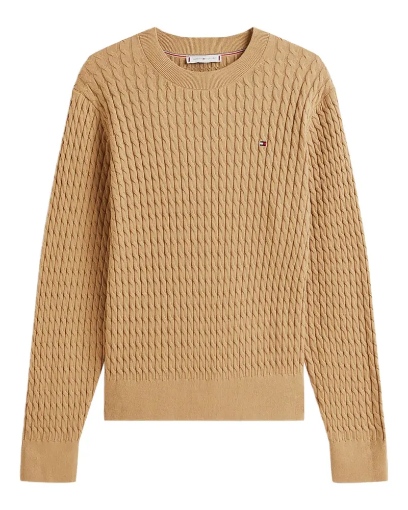 Tommy Hilfiger Pullover mit Zopfmuster - Nude Nude