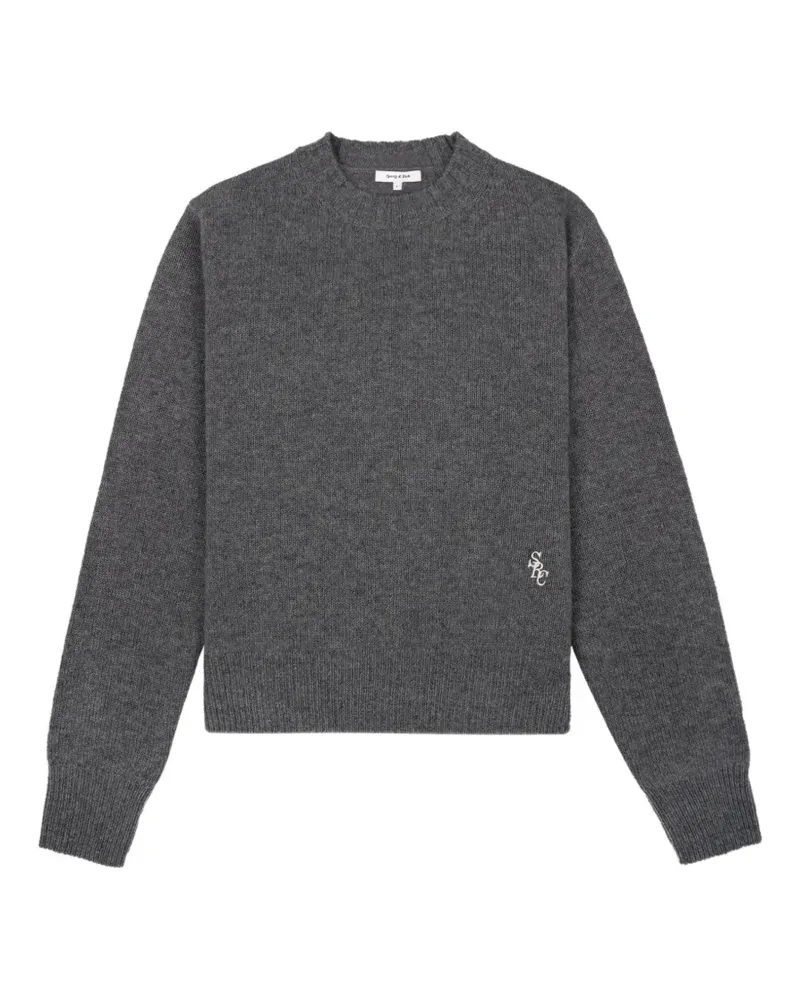 SPORTY & RICH SRC Pullover mit Logo-Detail - Grau Grau