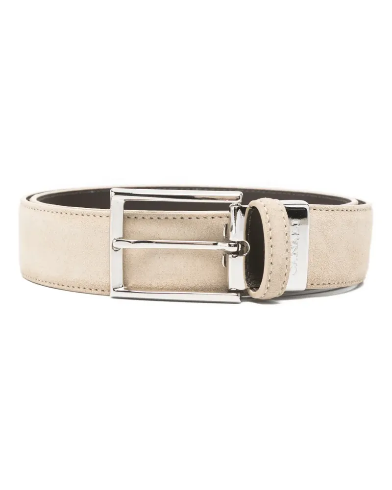 Canali rectangular-buckle belt - Nude Nude