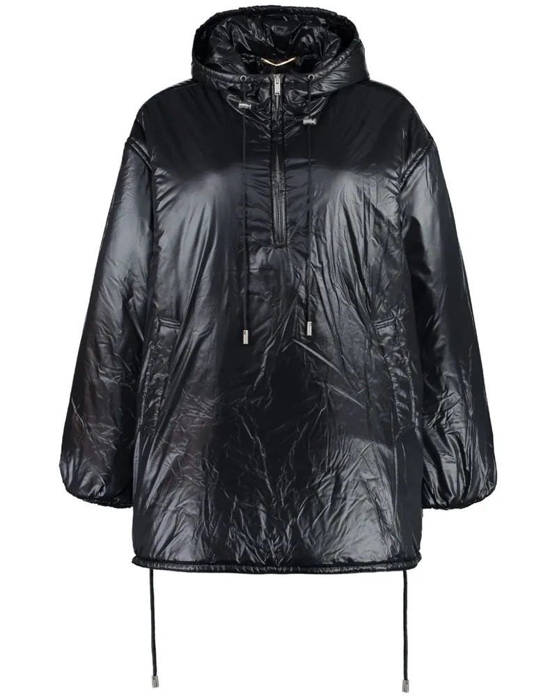 Saint Laurent Gefütterte Cassandre Kapuzenjacke - Schwarz Schwarz