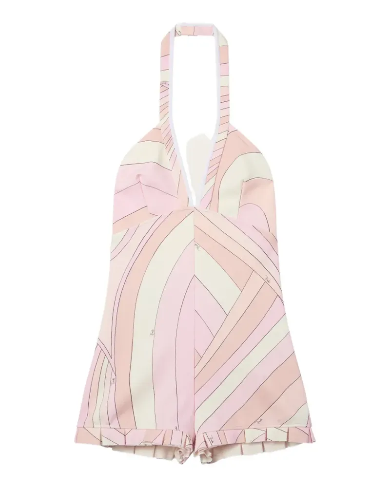 Emilio Pucci Neckholder-Playsuit mit Iride-Print - Rosa Rosa