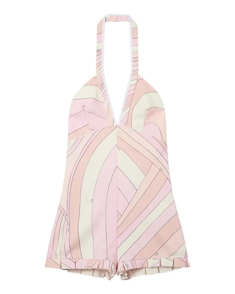 Emilio Pucci Neckholder-Playsuit mit Iride-Print - Rosa Rosa
