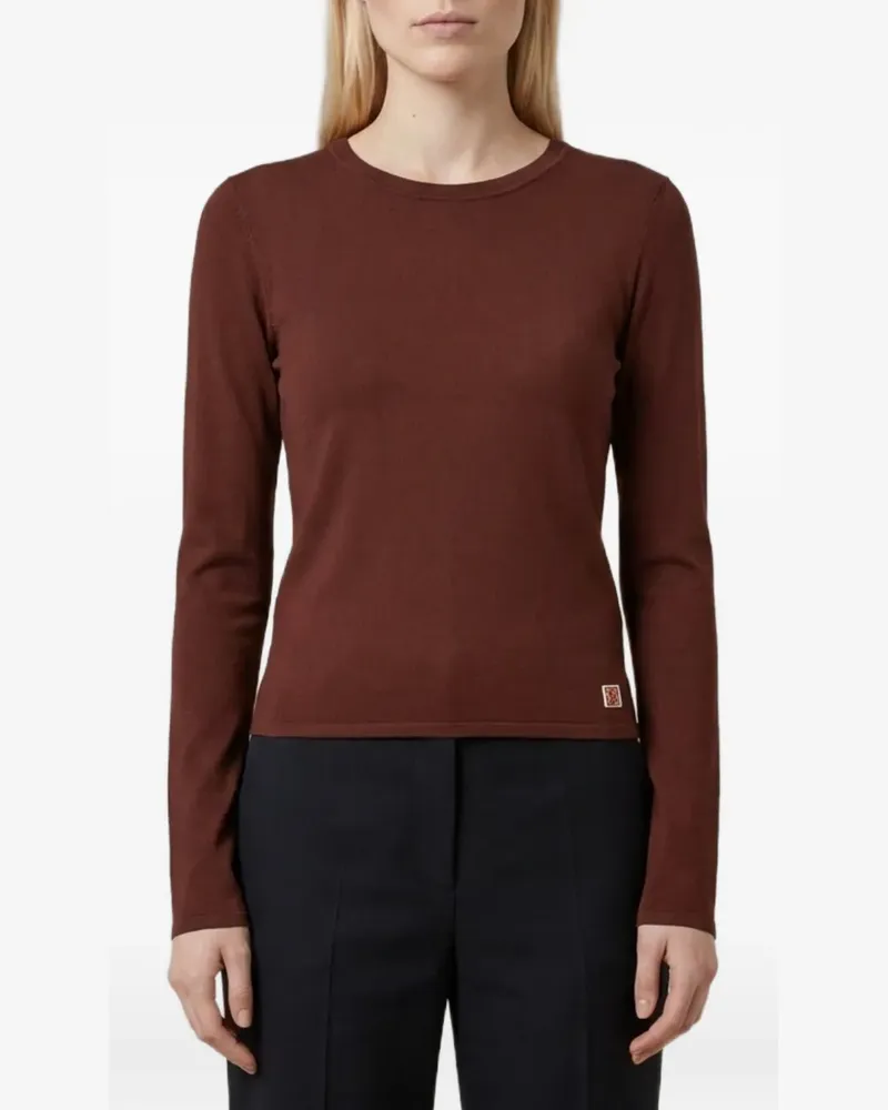 Saint Laurent Cassandre Langarmshirt - Braun Braun