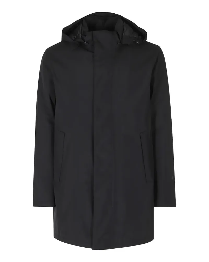 Herno GORE-TEX® Kapuzenjacke mit verdecktem Verschluss - Schwarz Schwarz