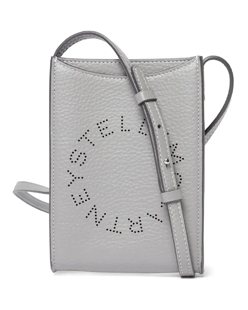 Stella McCartney Umhängetasche mit Logo-Print - Silber Silber