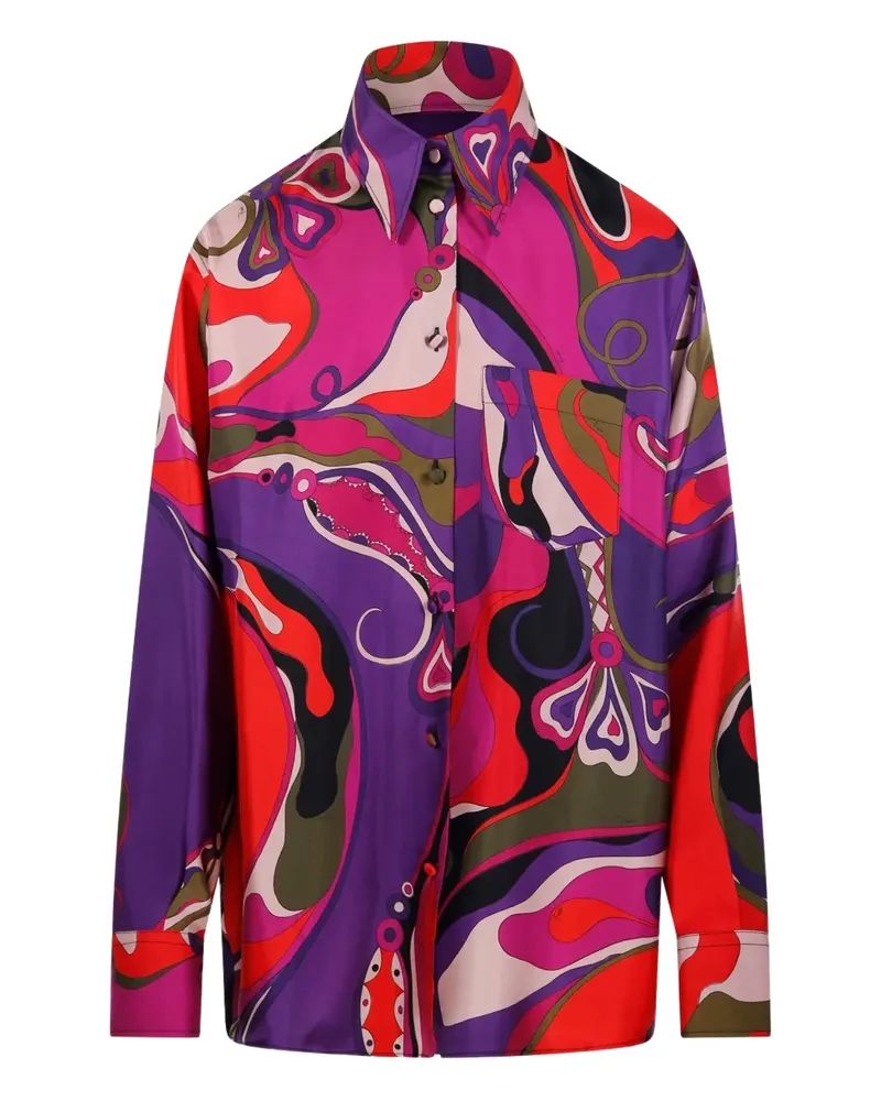 Emilio Pucci graphic-pattern shirt - Violett Violett