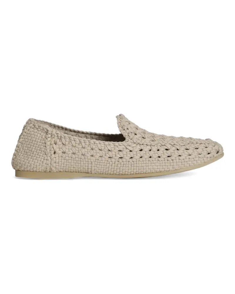 Dolce & Gabbana Slipper aus gewebtem Stoff - Nude Nude