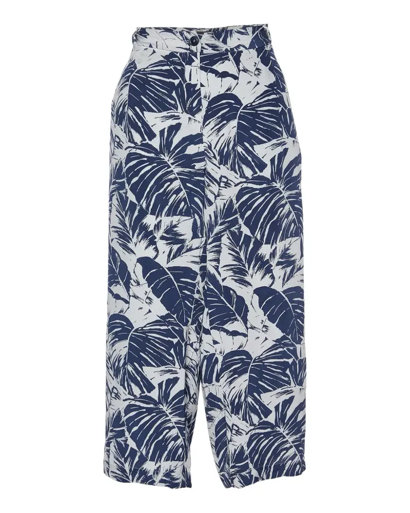 Max Mara Hose mit tropischem Print - Blau Blau