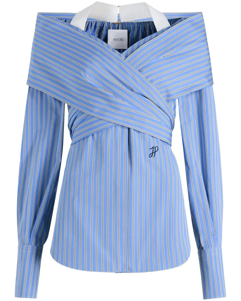 Patou Gewickelte Bluse - Blau Blau