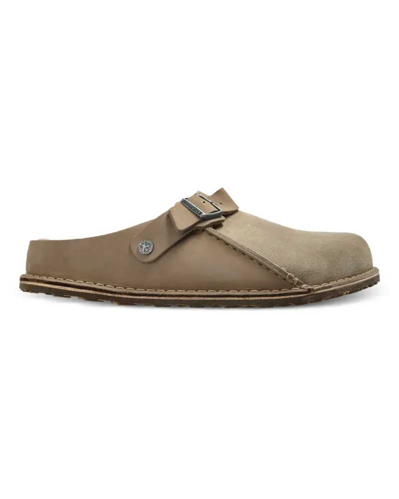 Birkenstock Lutry Premium Split Mules - Nude Nude