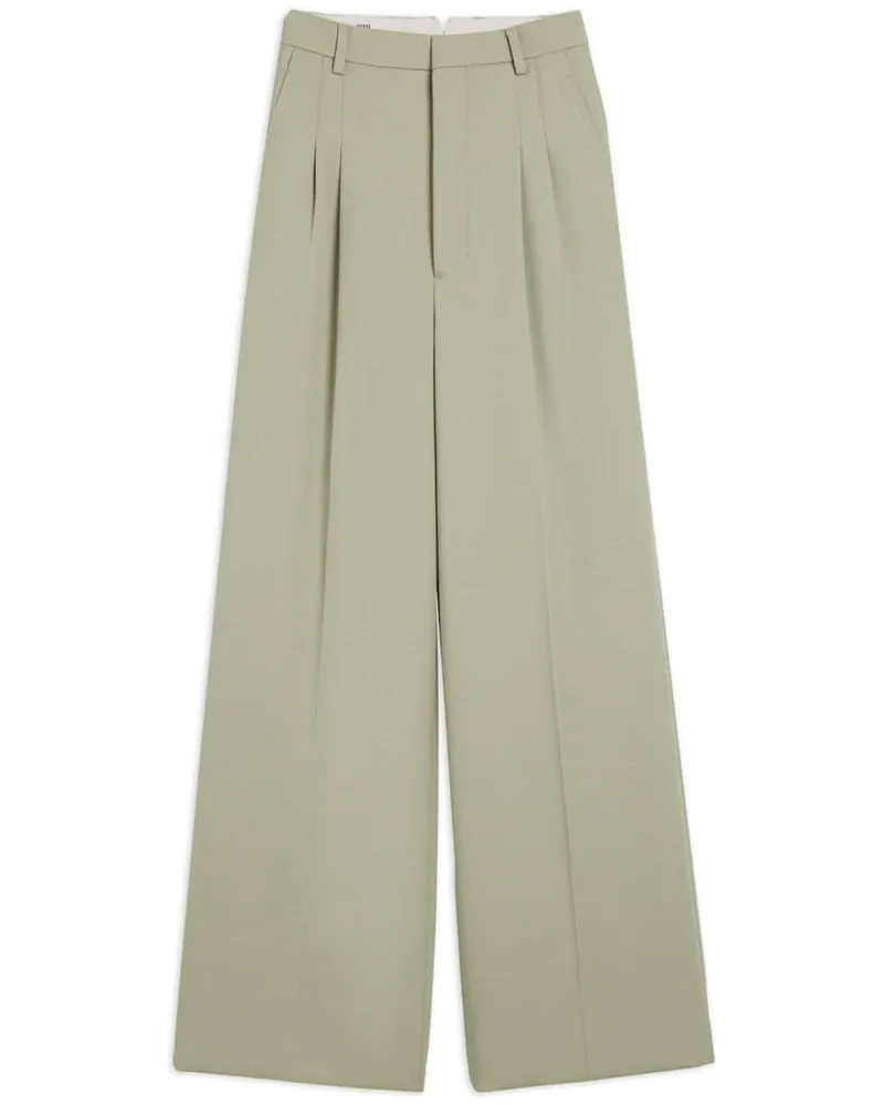 AMI Paris Hose mit weitem Bein - Grün Grün