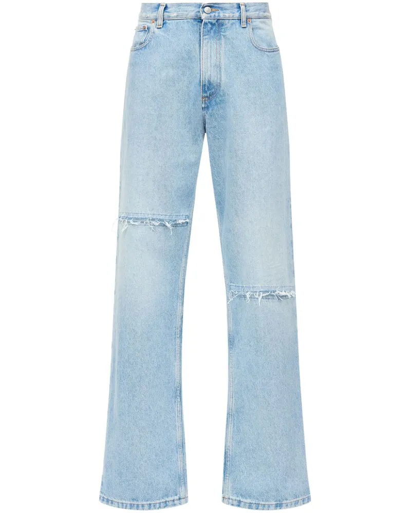 Maison Margiela Gerade Jeans im Distressed-Look - Blau Blau