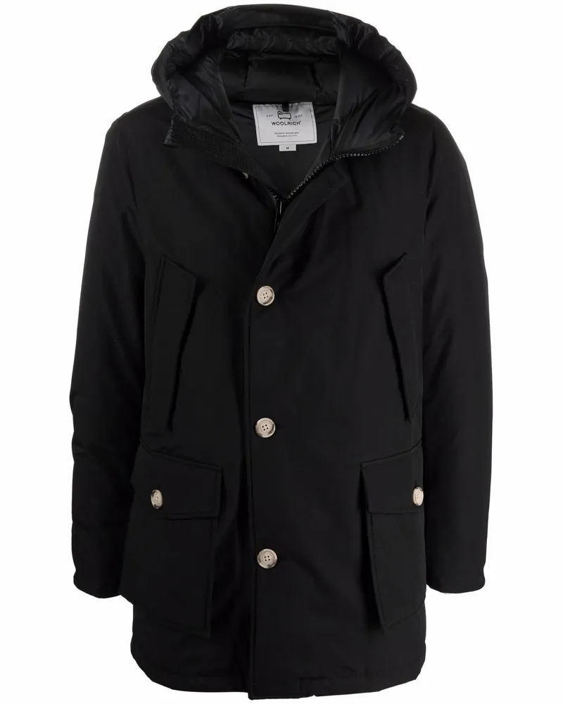 Woolrich Daunenmantel mit Kapuze - Schwarz Schwarz