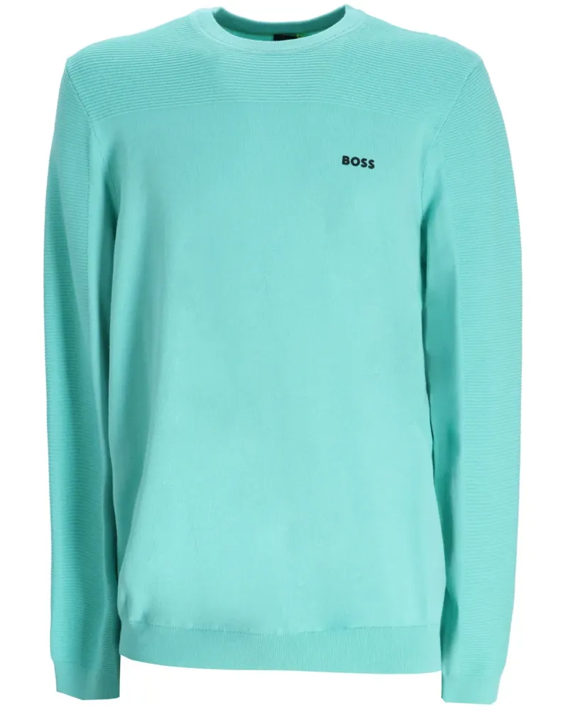 HUGO BOSS Pullover mit Logo-Print - Blau Blau