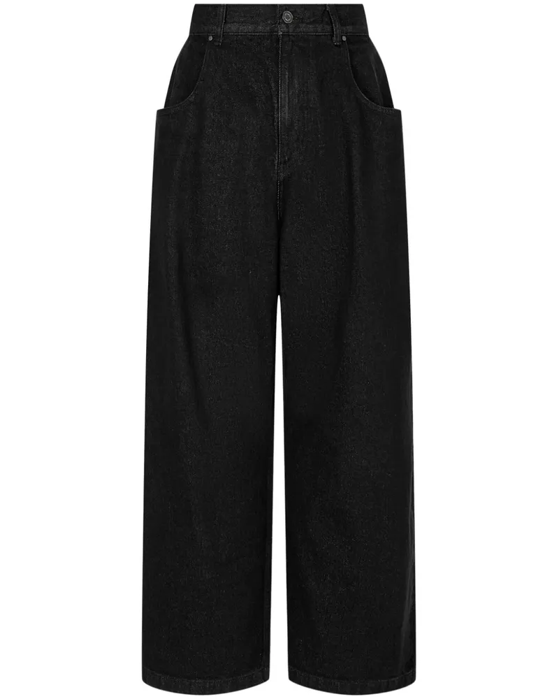 STUDIO TOMBOY Jeans mit weitem Bein - Schwarz Schwarz