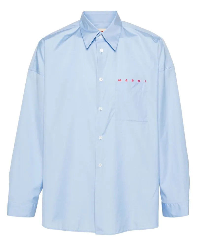 Marni Hemd mit Logo-Print - Blau Blau
