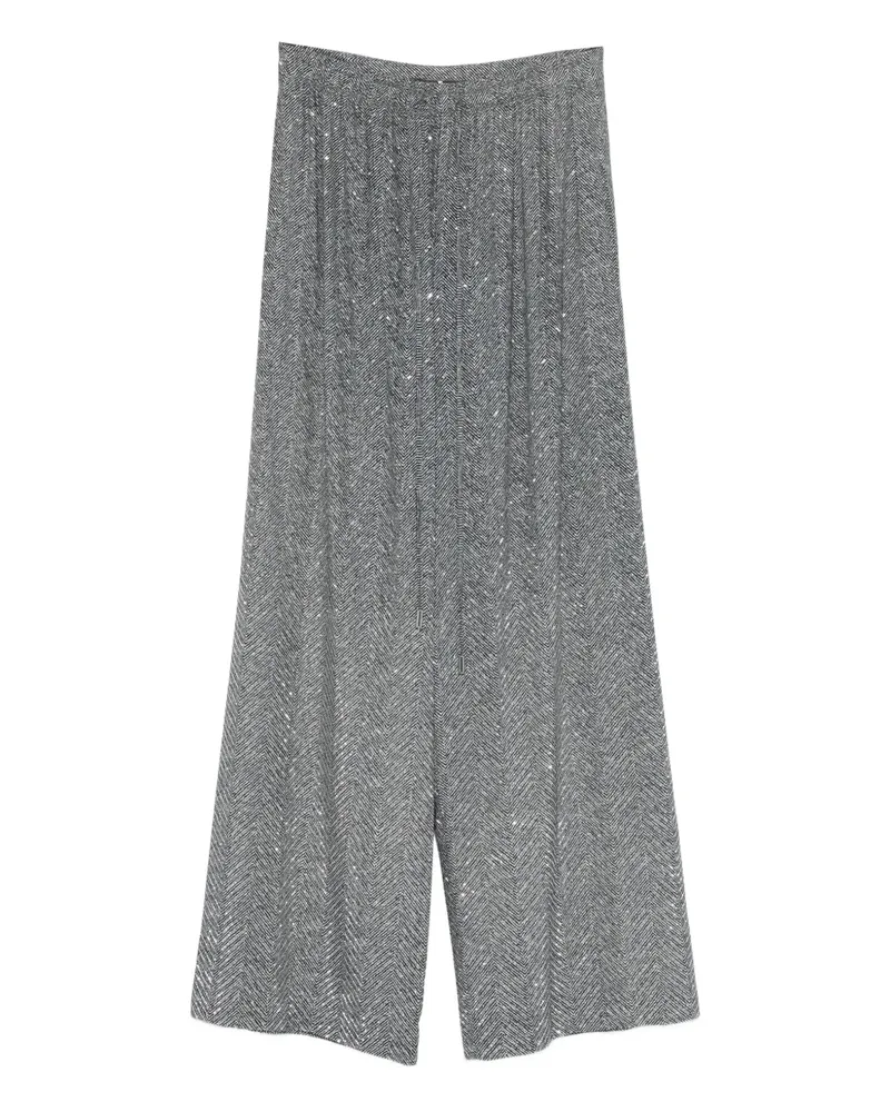 Ermanno Scervino Hose mit Fischgrätenmuster - Schwarz Schwarz