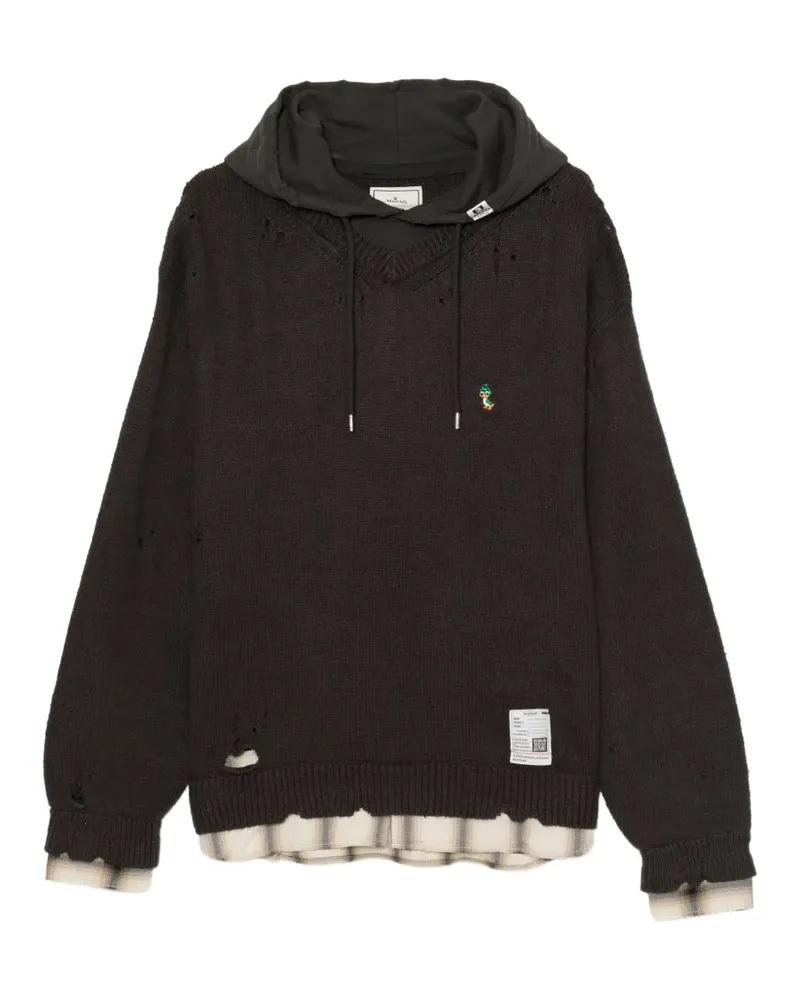 MIHARAYASUHIRO triple layered hoodie - Grau Grau