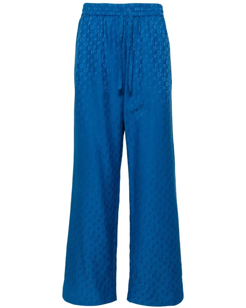 OFF-WHITE Pyjama-Hose mit Jacquard - Blau Blau
