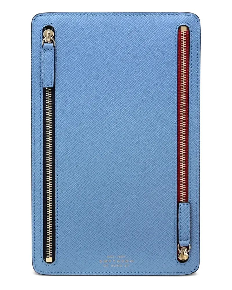 Smythson Reisetasche mit doppeltem Reißverschluss - Blau Blau