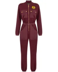 Elisabetta Franchi Jumpsuit mit Logo-Stickerei Rot