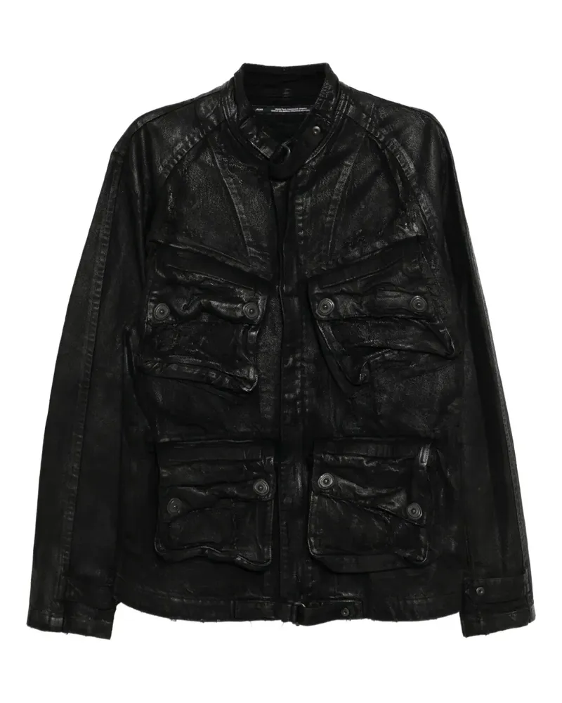 Julius Jeansjacke im Distressed-Look - Schwarz Schwarz