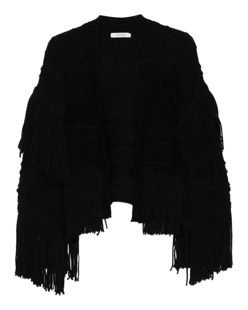 Dorothee Schumacher Cardigan mit Fransen - Schwarz Schwarz