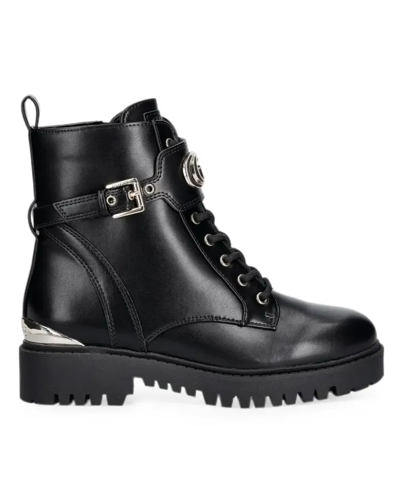 Guess Schnürstiefel mit Schnallenverschluss - Schwarz Schwarz
