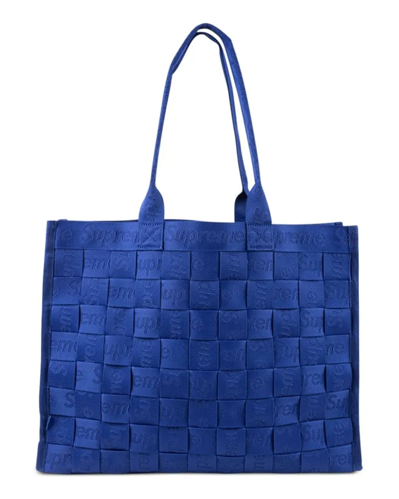 Supreme Being Gewebte Tote Bag aus Jacquard - Blau Blau