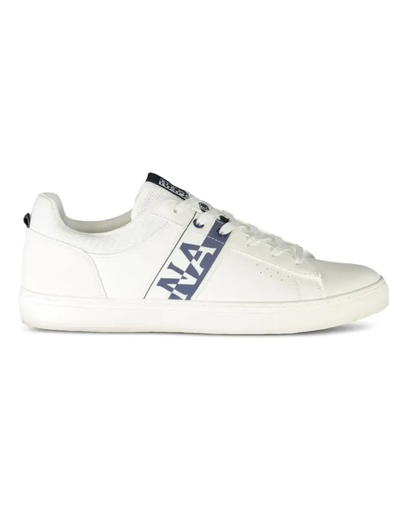 Napapijri logo-print perforated sneakers - Weiß Weiß