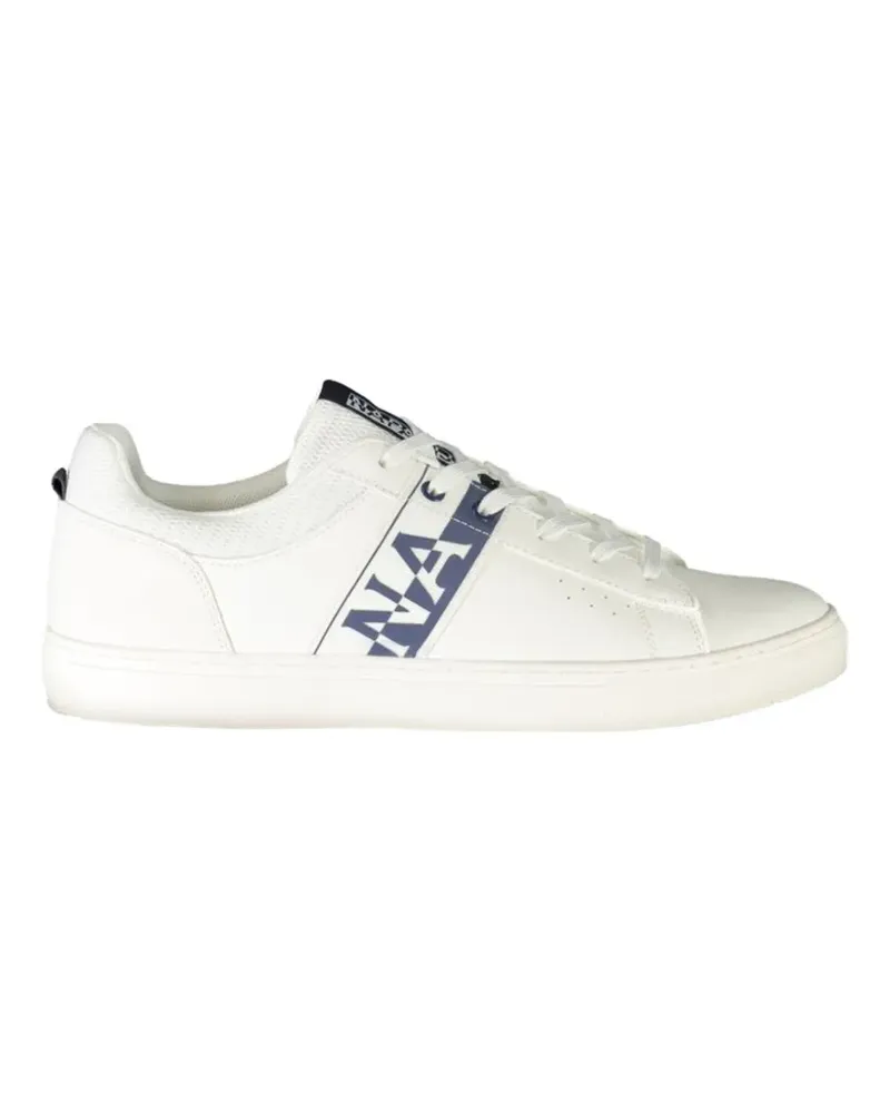 Napapijri logo-print perforated sneakers - Weiß Weiß