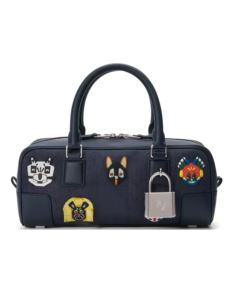 Loewe x Louis Wain Amazona 23 denim tote bag - Blau Blau