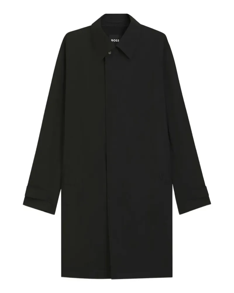 HUGO BOSS water-repellent coat in stretch fabric - Schwarz Schwarz