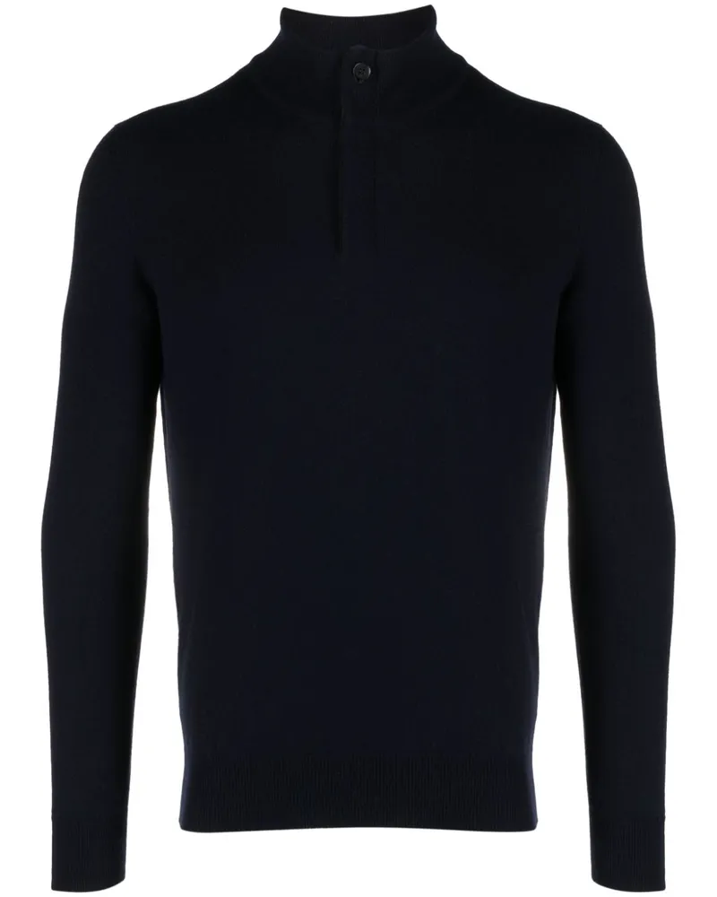 Ermenegildo Zegna Kaschmirpullover mit Reißverschluss - Blau Blau